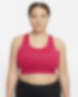 Low Resolution Nike Air Swoosh Women's Medium-Support Non-Padded Graphic Sports Bra (Plus Size)