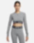 Low Resolution Nike Pro Women's Dri-FIT Cropped Long-Sleeve Top