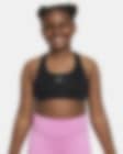 Low Resolution Sportovní podprsenka Nike Swoosh pro větší děti (dívky) (rozšířená velikost)