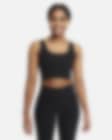 Low Resolution Camiseta de tirantes de entrenamiento corta y de tela de canalé para mujer Nike Luxe