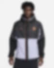 Low Resolution Męska kurtka piłkarska na zimę z zamkiem na całej długości Inter Mediolan AWF (wersja trzecia)