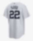 New York Yankees Split Nike Jersey Aaron Judge Gray-White Splicing