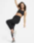 Low Resolution Nike Go erős tartást adó, középmagas derekú, rövidített szabású női leggings zsebekkel