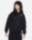 Low Resolution Nike Sportswear Club Fleece extragroßer Hoodie mit durchgehendem Reißverschluss für ältere Kinder (Mädchen)