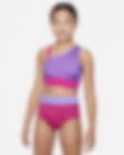 Low Resolution Nike Water Dots Big Kids' (Girls') Asymmetrical Top & High Waist Bikini Set