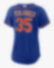 New York Mets Blank Blue Alternate Road Women's Stitched MLB Jersey