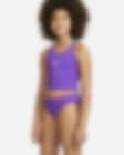 Low Resolution Conjunto de midkini con espalda cruzada para niña talla grande Nike