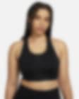 Low Resolution Brassière de sport rembourrée à maintien normal avec zip avant Nike Swoosh pour femme