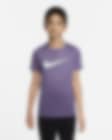 Low Resolution Nike Dri-FIT Big Kids' Swoosh Training T-Shirt