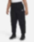 Low Resolution Přiléhavé kalhoty Nike Sportswear Club Fleece s vysokým pasem (rozšířená velikost) pro větší děti (dívky) 