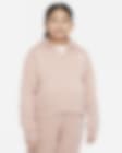 Low Resolution Mikina Nike Sportswear Club Fleece pro větší děti (dívky) s kapucí a zipem po celé délce (rozšířená velikost)