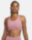 Low Resolution Nike Swoosh sports-BH med innlegg og middels støtte til dame