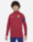 Low Resolution FC Barcelona Academy Pro Nike Dri-FIT fotballtreningsoverdel til store barn