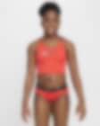 Low Resolution Nike Swim Midkini-sæt med krydsryg til større børn (piger)