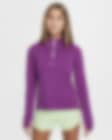 Low Resolution Dívčí tričko Dri-FIT Nike Pro s dlouhým rukávem a polovičním zipem
