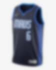 Low Resolution Kristaps Porzingis Mavericks Earned Edition Men's Nike NBA Swingman Jersey