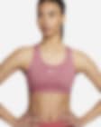 Low Resolution Nike Swoosh verstellbarer, ungepolsterter Sport-BH mit starkem Halt für Damen