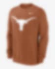 Low Resolution Sudadera de cuello redondo sin cierre universitaria Nike para hombre Texas Longhorns Primetime Evergreen Logo