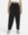 Low Resolution Calças de fato de treino a 7/8 delineadas de cintura subida Nike Sportswear Phoenix Fleece para mulher