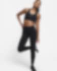 Low Resolution Nike Universa közepes tartást adó, magas derekú, teljes hosszúságú cipzáros, zsebes női leggings