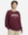 Low Resolution Overdimensioneret Nike Sportswear Phoenix Fleece-sweatshirt med rund hals til kvinder