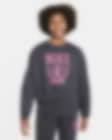 Low Resolution Oversized Nike Sportswear-sweatshirt i fleece med rund hals til større børn (piger)