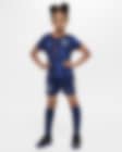 Low Resolution Niederlande 2024 Stadium Away Nike Replika dreiteiliges Fußballtrikot-Set für jüngere Kinder