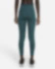 Nike One Luxe Women's Mid-Rise Tight Fit Micro Rib Leggings Black RRP  £64.99