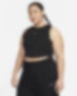 Low Resolution Camisola sem mangas minicanelada recortada justa Nike Sportswear Chill Knit para mulher (tamanhos grandes)