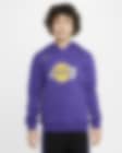 Low Resolution Los Angeles Lakers Club Sudadera con capucha de tejido Fleece Nike de la NBA - Niño/a