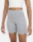 Nike Yoga Luxe High-Waisted Shorts 'Black/Dark Smoke Grey' - CZ9194-010