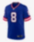 Nike New York Giants No8 Daniel Jones Pink Women's Stitched NFL Limited Rush Fashion Jersey