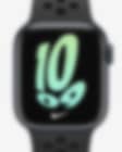 Low Resolution Apple Watch Series 7 (GPS) con correa Nike Sport de 41 mm Caja de aluminio Midnight