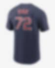 Men's Nike Carlton Fisk Navy Chicago White Sox Cooperstown Collection Name  & Number T-Shirt