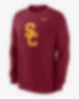 Low Resolution Sudadera de cuello redondo sin cierre universitaria Nike para hombre USC Trojans Primetime Evergreen Logo
