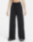 Low Resolution Γυναικείο άνετο ψηλόμεσο παντελόνι από φλις ύφασμα με φαρδιά μπατζάκια Nike Sportswear Phoenix Plush