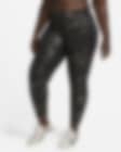 Low Resolution Nike One-leggings med mellemhøj talje og print til kvinder (plus size)