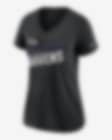 Low Resolution Nike Slant Team (NFL Baltimore Ravens) Women's Mid V-Neck T-Shirt