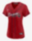 Ronald Acuna Jr. Atlanta Braves Women's Plus Size Jersey - Red/Navy