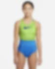 Low Resolution Monokini de espalda cruzada para niñas talla grande Nike Water Dots