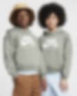 Low Resolution Overdimensioneret Nike SB Icon EasyOn-pullover-hættetrøje i fleece til større børn