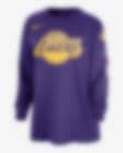 Low Resolution Långärmad NBA-t-shirt Los Angeles Lakers Courtside Essential Nike för kvinnor