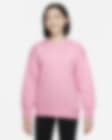 Low Resolution Nike Sportswear Club Fleece Rundhals-Sweatshirt für ältere Kinder (Mädchen)