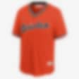 Nike Men's Baltimore Orioles Cal Ripken #8 Orange Cooperstown V-Neck  Pullover Jersey