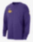 Low Resolution Langærmet Los Angeles Lakers Courtside Nike NBA Max90-T-shirt til mænd