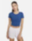 Low Resolution Crop top Dri-FIT à manches courtes Nike One Fitted pour femme
