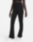 Low Resolution Γυναικείο ψηλόμεσο εφαρμοστό παντελόνι φόρμας με μπατζάκια που φαρδαίνουν προς τα κάτω Nike Sportswear Chill Knit