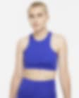 Low Resolution Bra deportivo de cuello alto con almohadilla de una sola pieza de media sujeción para mujer Nike Yoga Swoosh