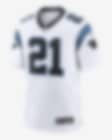 Nike Carolina Panthers No21 Jeremy Chinn White/Pink Women's Stitched NFL Limited Rush Fashion Jersey