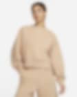Low Resolution Overdimensioneret Nike Sportswear Phoenix Fleece-sweatshirt med rund hals til kvinder